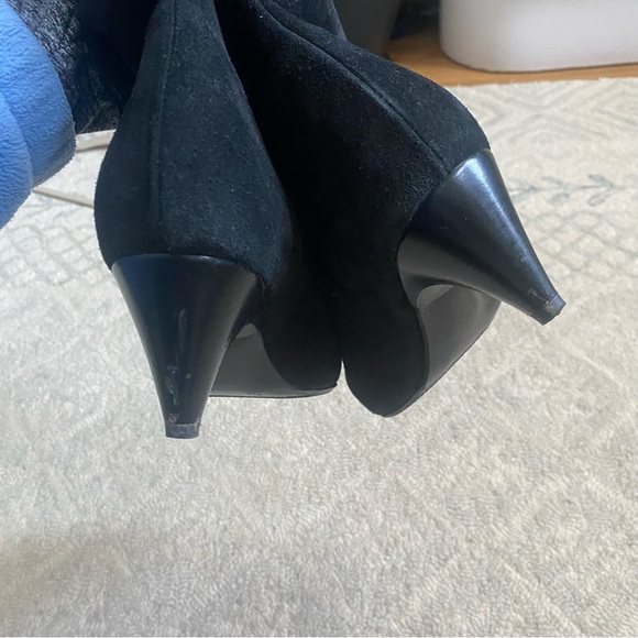 La CANADIENNE black suede pointed steel stiletto - Picture 7 of 9